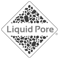 Logo Liquid Pore, black & white