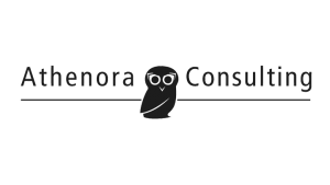 Logo Athenora Consulting, black & white