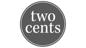 Logo two cents, black & white